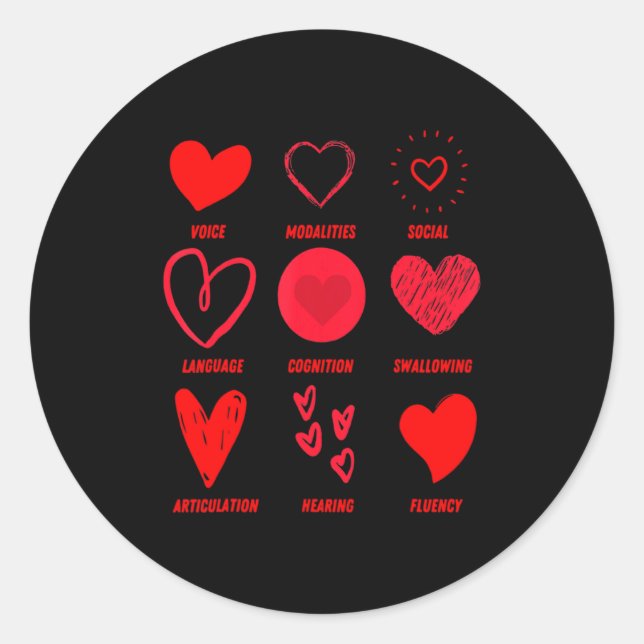 Funny Lsp Speech Language Pathologist Valentines  Classic Round Sticker (Front)