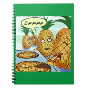 Funny LTCartoons Pineapple Pizza Comic Notebook