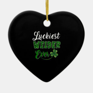 Funny Luckiest Welder Ever Gifts Ceramic Tree Decoration