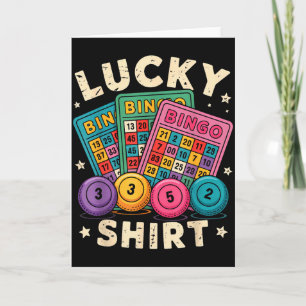 Funny Lucky Bingo Funny Gambling Bingo Player Men Card
