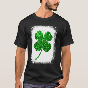Funny Lucky Green Shamrock Leaf Irish Saint Patric T-Shirt