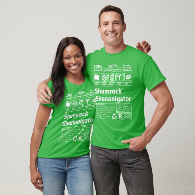Funny Lucky Irish Shamrock St Patricks Day  T-Shirt (Unisex)