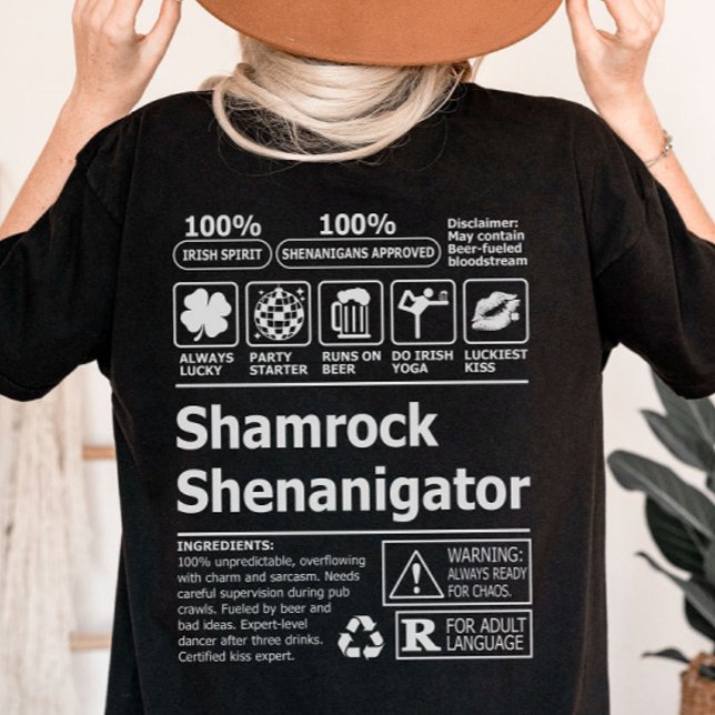 Funny Lucky Irish Shamrock St Patricks Day  T-Shirt (Creator Uploaded)