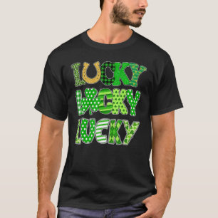Funny Lucky Shamrocks Happy St Patricks Day Family T-Shirt