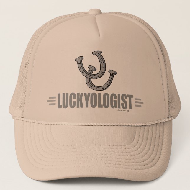 Funny Lucky Trucker Hat (Front)