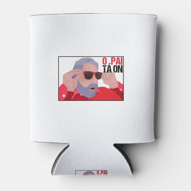Funny Lula Meme with Sunglasses Can Cooler (Front)
