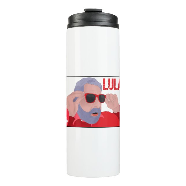 Funny Lula Meme with Sunglasses Thermal Tumbler (Front)