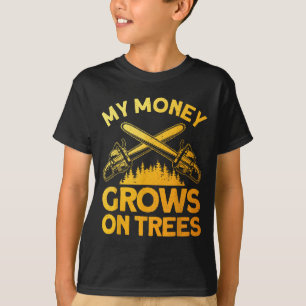 Funny Lumberjack Art For Men Tree Cutter Saw Logge T-Shirt