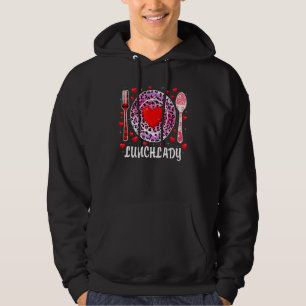Funny Lunch Lady Happy Valentine's Day Women Match Hoodie