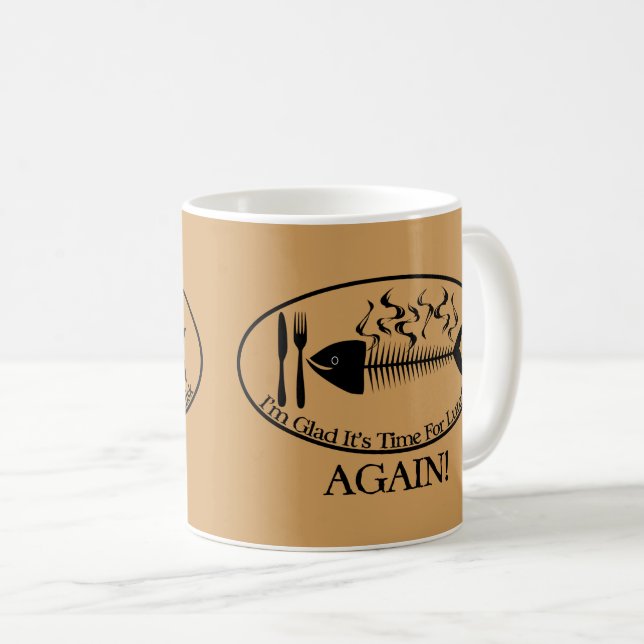 Funny Lutefisk Fish Fathers Day Coffee Mug (Front Right)