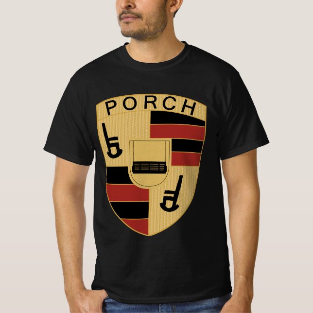 Funny Luxury Brand Knockoff Porch Men's Shirt (Front)