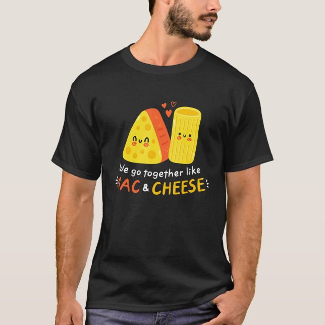 Funny Mac And Cheese Love Food Cute Veggie Cheese T-Shirt (Front)