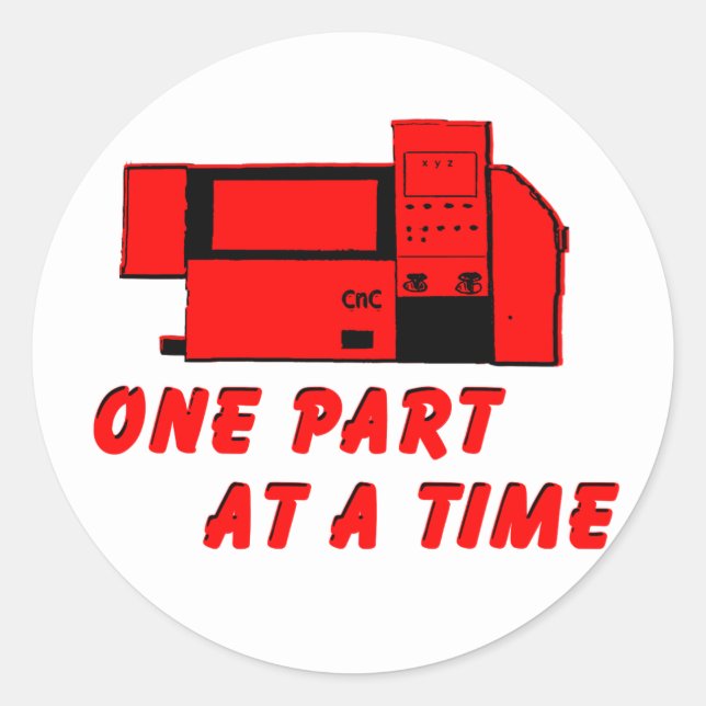 Funny Machinist Classic Round Sticker (Front)