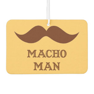 Funny Macho Man Moustache Car Air Freshener