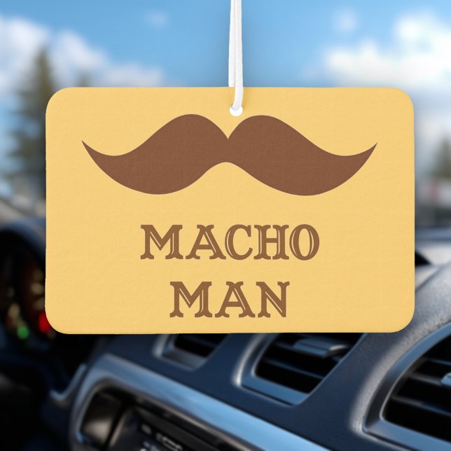 Funny Macho Man Moustache Car Air Freshener (Creator Uploaded)