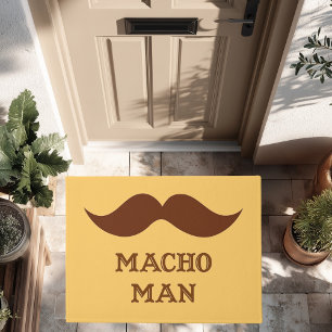 Funny Macho Man Moustache Doormat
