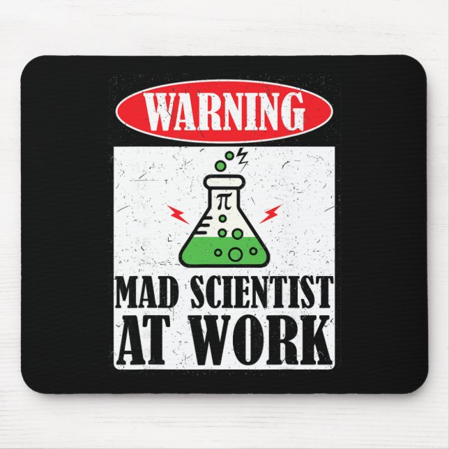 Funny Mad Scientist Science Teacher Halloween Cost Mouse Pad (Front)