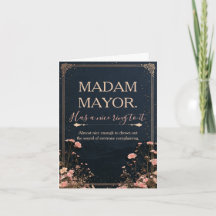 Funny Madam Mayor Congratulations Card | Elections