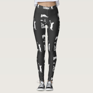 Funny Mafia Cat Parody Graphic Tee Leggings