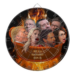 Funny MAGA Republican Hell in a Handbasket 2024-25 Dartboard