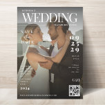 Funny Magazine Cover Dark Photo Unique Wedding Save The Date<br><div class="desc">Surprise your loved ones with this ultra elegant invitation,  featuring your custom photo and details. Easily add all your details by clicking on the "personalise" option.</div>