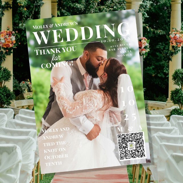 Funny Magazine Cover Dark Photo Wedding thank you Invitation (Creator Uploaded)