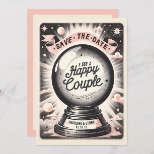 Funny Magic Ball Pink Black Save the date