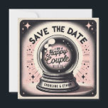 Funny Magic Ball Pink black Save the date<br><div class="desc">Hand Drawn Funky Handwritting Save the date</div>