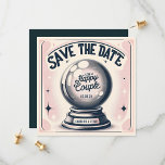 Funny Magic Ball Pink Dark blue Save the date<br><div class="desc">Hand Drawn Funky Handwritting Save the date</div>