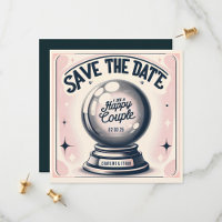 Funny Magic Ball Pink Dark blue Save the date