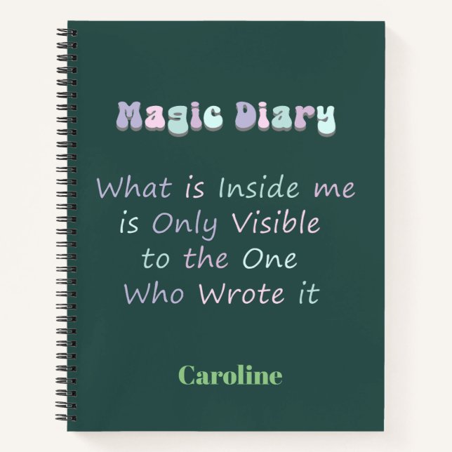 Funny Magic Diary Notebook (Front)