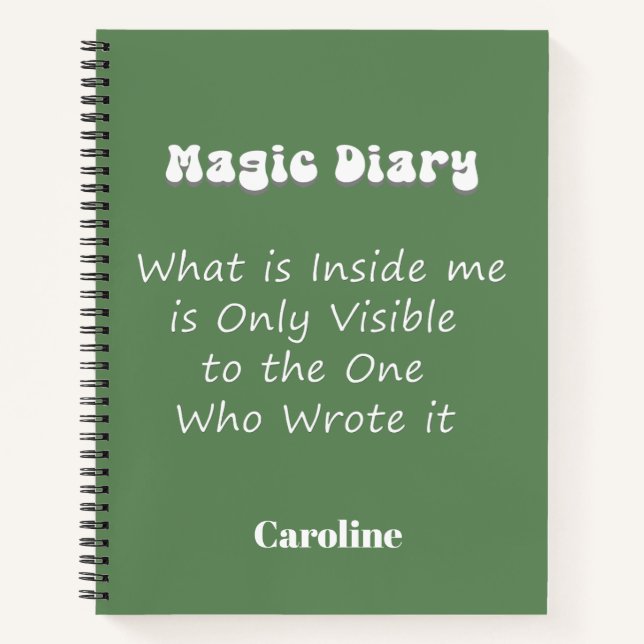 Funny Magic Diary Notebook (Front)