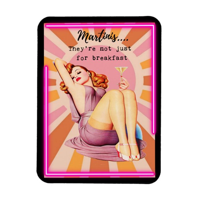 Funny Magnet Best Friend Gift "Martinis" (Vertical)