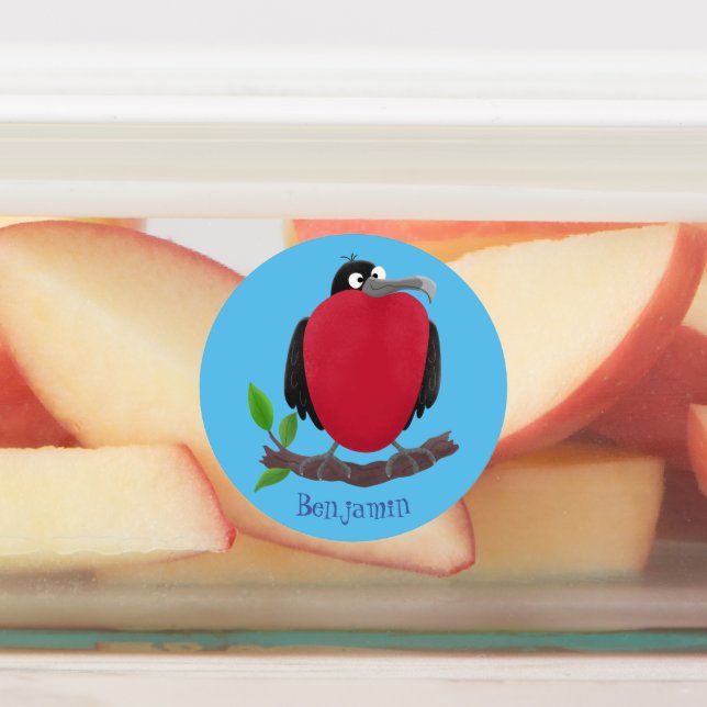 Funny magnificent frigate bird cartoon (Affixed)