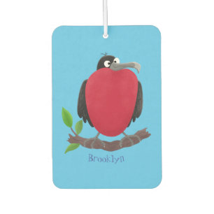 Funny magnificent frigate bird cartoon car air freshener