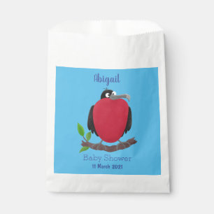 Funny magnificent frigate bird cartoon favour bags