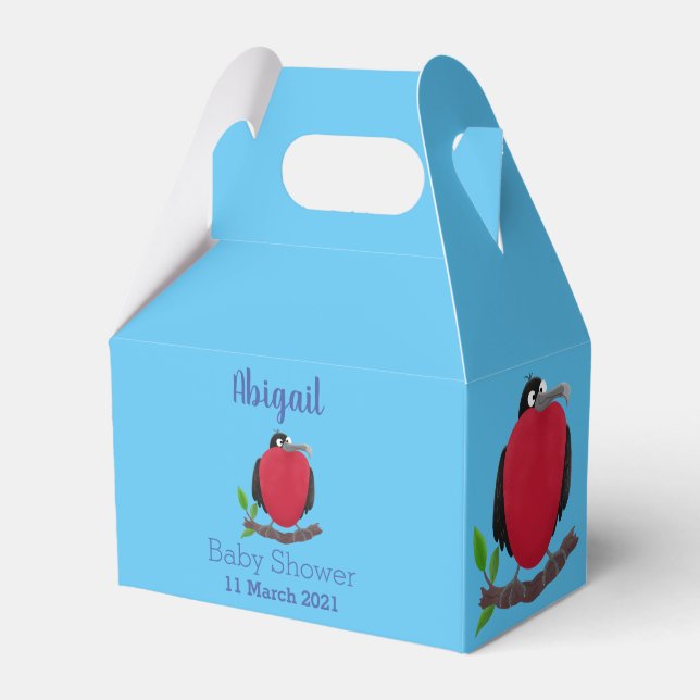 Funny magnificent frigate bird cartoon favour box (Front Side)