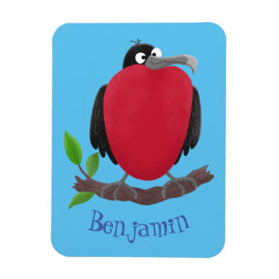 Funny magnificent frigate bird cartoon magnet