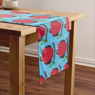 Funny magnificent frigate bird cartoon  short table runner