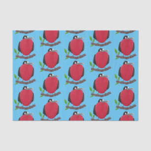 Funny magnificent frigate bird cartoon tissue paper