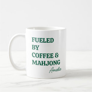 Funny Mahjong Coffee Lovers Personalised Name Mug