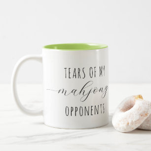 Funny Mahjong Crew Player Name Mahj Club Gift Two-Tone Coffee Mug