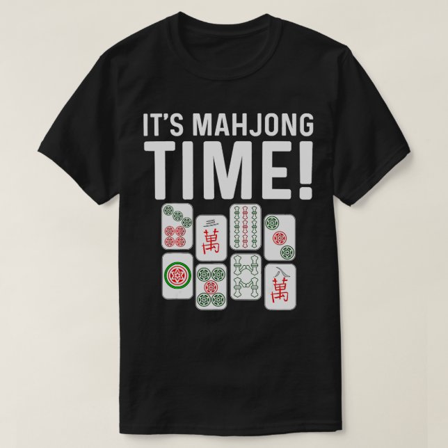 Funny Mahjong Gift For Men Women Tile Game Lover P T-Shirt (Design Front)