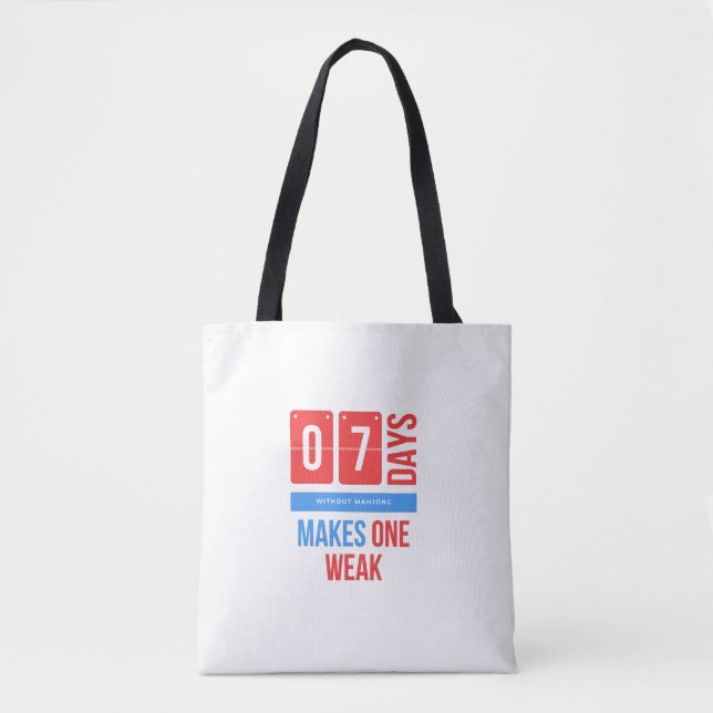 Funny mahjong hobby tote bag (Front)
