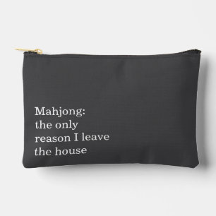 Funny Mahjong Introvert Relatable Saying Humor Accessory Pouch