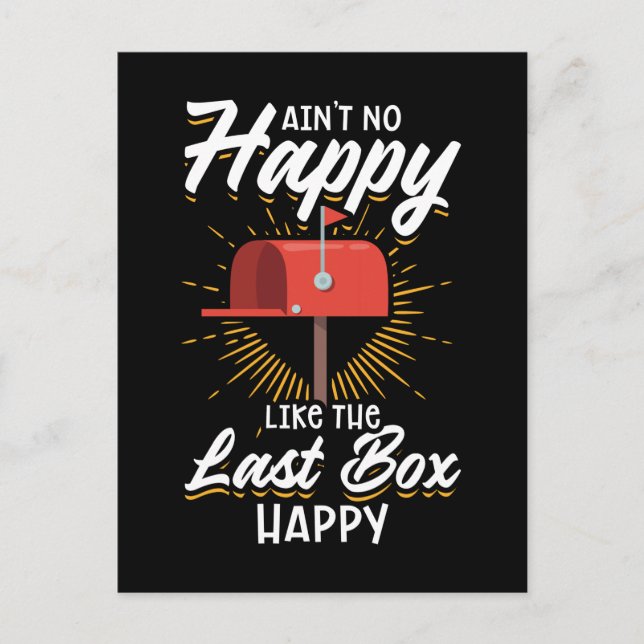 Funny Mail Carrier Postal Worker Mailman Postcard (Front)