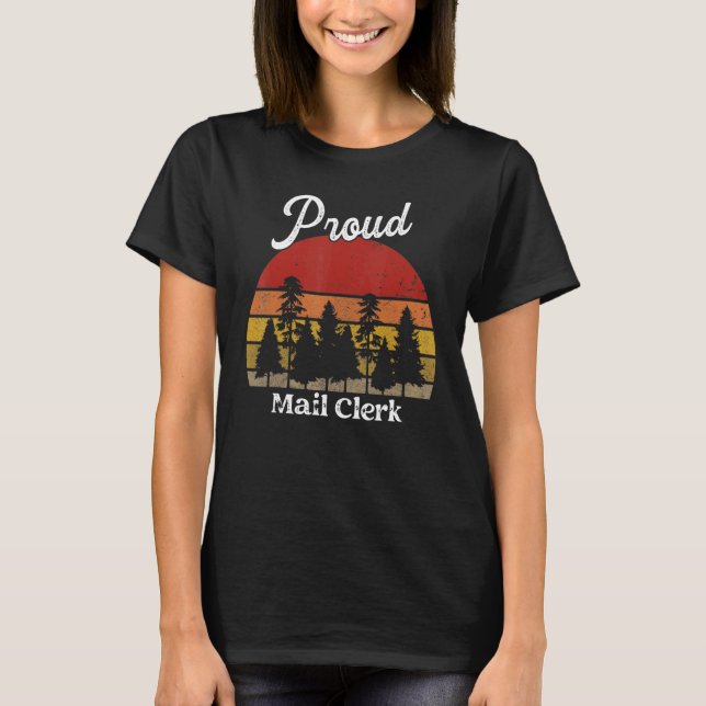 Funny Mail Clerk Shirts Job Title Professions_1 (Front)