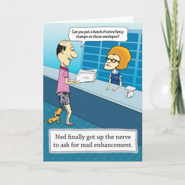 Funny Mail Enhancement Birthday Card (Front)
