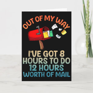 Funny Mailman Art For Men Women Mail Carrier Posta Card