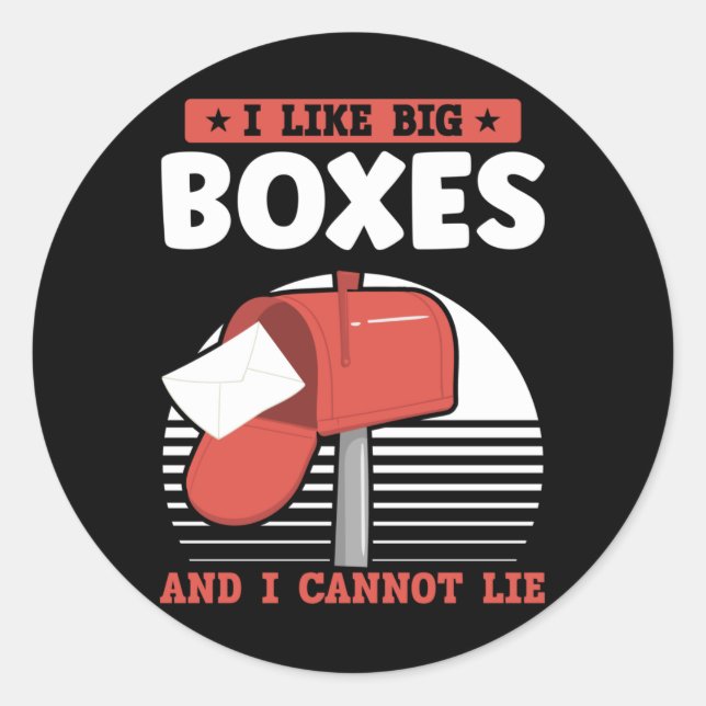 Funny Mailman Postal Worker Mail Carrier Classic Round Sticker (Front)